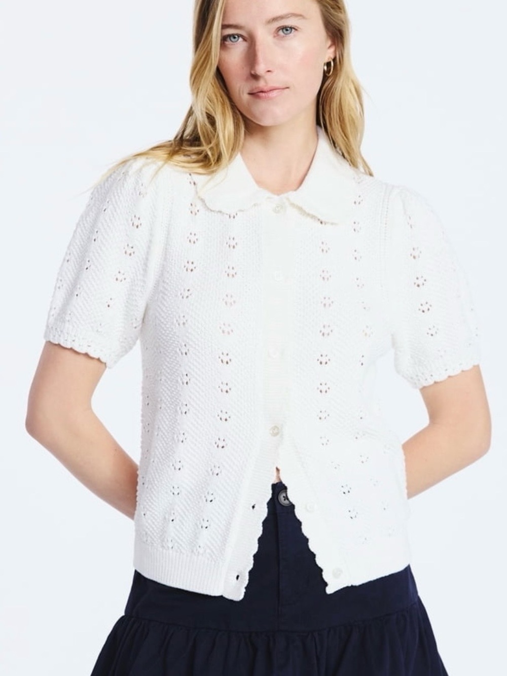 NWT Free Assembly Short-Sleeve cardigan L